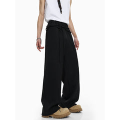HEARUJOY  -  Khaki Suit Pants Men Fashion Society Mens Black Dress Pants Korean Loose Wide Leg Pants Mens Office Formal Trousers S-2XL