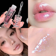YICKYUE  -  Lip Plumping Crystal Gloss Lip Glaze Lasting Moisturizing Transparent Lip Oil Natural Lightweight Shining Lipgloss Oil Make up