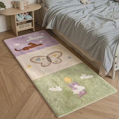 YICKYUE  -  Bedroom Bedside Rug Soft Comfortable Floor Mat Dopamine Animal Print Carpet Sweet Girl Home Decor Rugs Alfombra de dormitorio