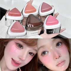YICKYUE  -  Facial Blush Peach Pink Cream Blusher Monochrome Cheek Tint Moisturizing Waterproof Natural Rouge Contour Makeup Beauty Cosmetic