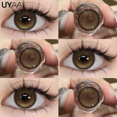 YICKYUE  -  Colored Contact Beauty Blue Contacts Big Eyes Black Lens Makeup Green Lens Natural Brown Eye Lenses Cosmetics Red lens