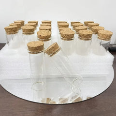 YICKYUE  -  24pcs Wedding Candy Glass Jars with Cork Favors DIY Decoration Mini Message Glass Bottle FOR Magic Jar Weddings Decor Test Tube