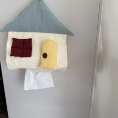 YICKYUE  -  Cute Living Room Car Tissue Organizer Decorative Napkin Dispenser Luxury House Shape Tissue Box Bathroom Toilet Paper Holder