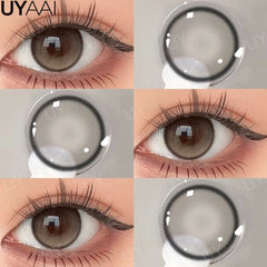 YICKYUE  -  Colored Contact Makeup Natural Brown Eye Lenses Lovesick Series Cosmetics Gray Lenses Woman Makeup Green Beauty Contacts