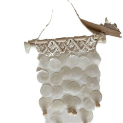 YICKYUE  -  1pcs Natural Shell Wind Chime Hand-woven Home Decoration Knitted Hanging Decoration Tapestries Wall Hanging DIY Material Bag
