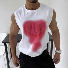 Hearujoy Casual Slim Vest Men's Trend Fitness Sports Quick-drying Sleeveless T Shirt Top Muscle Man Jersey Vests Loose Fitness Sweatshirt