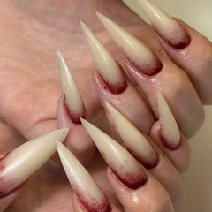 YICKYUE  -  24pcs Gothic Blood Bone Stiletto Tips False Nail Press On Nails for Halloween Party Cosplay Horror Halloween Manicure Sets