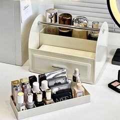 YICKYUE  -  Cosmetic Storage Box Organizer Desktop Drawer Layer Rack Makeup Organizer Table Luxury Lipstick Perfume Compartment Storage Rack