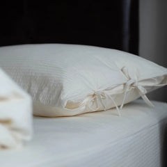 YICKYUE  -  Japanes Washed Cotton Bedding Set Double Bed Sheet Quilts Cover Pillowcase Set Simple Duvet Cover 1.2/1.5/1.8M Bedding Set