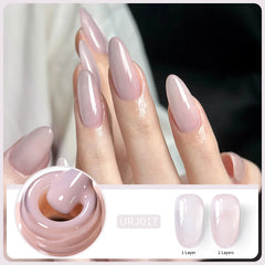 YICKYUE  -  15ml Tender Nude Transparent Gel Nail Polish Nude Pink Color UV Soak Off Gel Varnish Semi Permanent Need UV Light