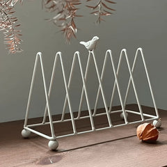 YICKYUE  -  Retro Bird Triangle Cutlery Rack Kitchen Dish Storage Organizer Home Desktop Bookshelf Dining Table Decor Household Kitchen Tool