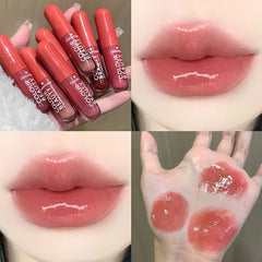 YICKYUE  -  6 Color Hydrating Moisturizing Water Light Mirror Lipstick Lip Glaze Lasting Easy To Color Glass Shiny Sexy Lip Gloss Cosmetics