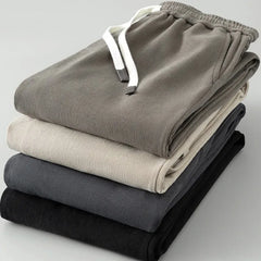 HEARUJOY  -  Men's Wide Leg Pants Elastic Waist Drawstring Harem Sweatpants Fashion Loose Casual Sports Straight Leg Trousers