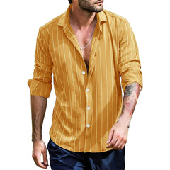HEARUJOY  -  Trendy Wrinkle-Free Men'S Shirt With Pocket Mens Button Down Long Sleeve Shirts Dress Shirts For Men Work Roupas Masculinas