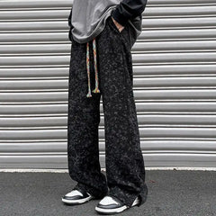 HEARUJOY  -  Creative Tie-Dye Casual Pants Men's American High Street Trend Straight Leg Stylish Sportswear