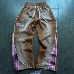 Hearujoy Y2k Embroidery Cotton Stripes Pants New Fashion Hip Hop street Mens Womens Jogger Drawstring Sweatpants Oversize Cargo Trousers
