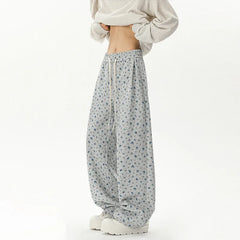 HEARUJOY  -  Printed Casual Pants Men Oversized Wide Leg Pants Men Sweatpants Streetwear Hip-hop Loose Straight Pants Mens Joggers Trousers
