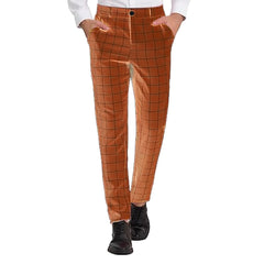 HEARUJOY  -  Elastic Waist Gym Sweatpants Male Business Suit Trousers Solid Color Button Plaid Large Size Refreshing Pants VêTement Homme