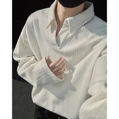 HEARUJOY  -  Spring Beige Hoodie Men Fashion Casual Lapel Sweatshirt Men Streetwear Korean Loose Black Pullover Hoodie Mens Hoody M-3XL