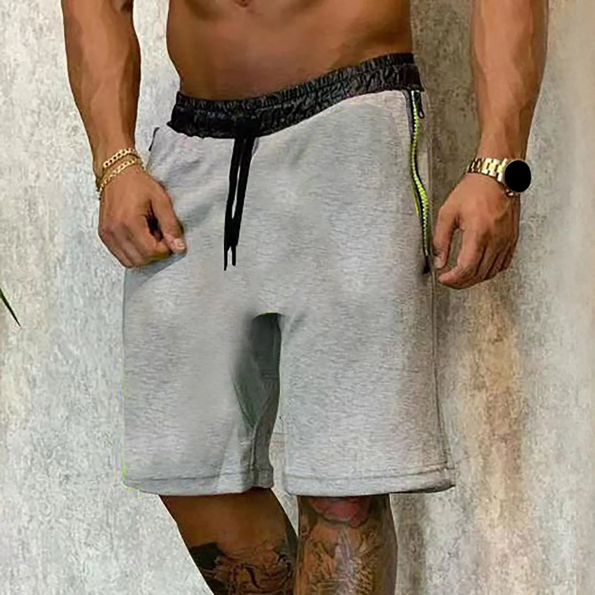 HEARUJOY  -  Quick Dry Board Shorts With Pockets Summer Men'S Shorts Tethered Leisure Sports Running Training Fitness Short Deportivo Hombres