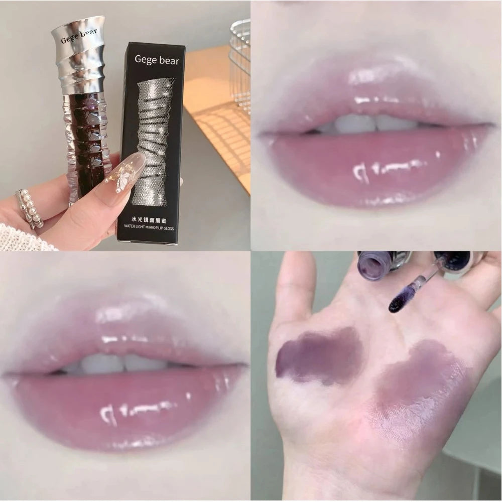 YICKYUE  -  Fashion Shell Lip Gloss Long-lasting Hydrating Jelly Lip Oil Waterproof Non-fading Mirror Shimmer Blue Almond Lip Gloss Cosmetic