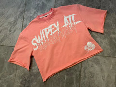 Hearujoy Harajuku Oversized Pink Internet Money Cropped graphic t shirts Cropped T shirt Y2k Tops Couples Gothic Style Streetwear