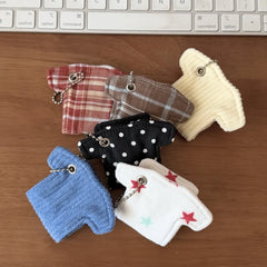 YICKYUE  -  Y2k Creative Clothing Shapes Earphone Storage Bag Data Cable Organizer INS Earphone Decoration Accessories Pendants Keychains