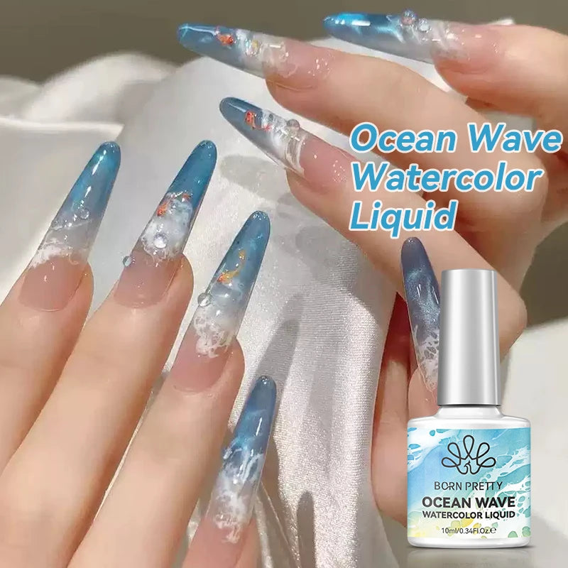 YICKYUE  -  10ml Bubble Ocean Wave White Gel Nail Polish Spring Nail Art Varnish UV LED Soak Off Gel For Nail Art Manicure