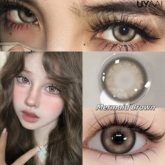 YICKYUE  -  2pcs/pair Yearly Colored Contact Lenses Natural Green Lens Fashion Pupils Beauty gray Contact Lenses for Eyes