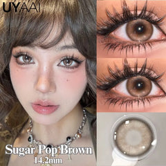 YICKYUE  -  Contact Lenses  Natural Brown Lens Beauty Pink Eyes Color Lenses Cosmetics Gray Eye Lenses Makeup Green Beauty Colorcon