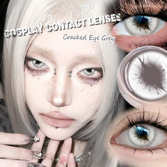 YICKYUE  -  1 Pair Red Cosplay Contact Lenses Yearly Use Soft Anime Eyes Beauty Lenses for Halloween Party Eyes Makeup Fast Shipping