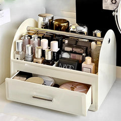 YICKYUE  -  Cosmetic Storage Box Organizer Desktop Drawer Layer Rack Makeup Organizer Table Luxury Lipstick Perfume Compartment Storage Rack