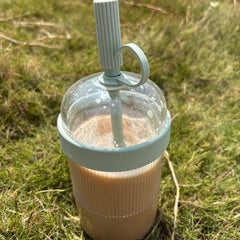 YICKYUE  -  17oz Coffee Tumbler with Lid & Straw Reusable Leak Proof Drinkware Cold Cup for Women Men Travelers Home Office Travel Daily Use