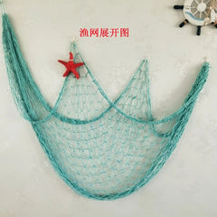 YICKYUE  -  3pcs Decorative Mesh Hand Knitting Fishing Net Photo Wall Decoration DIY Creativity Woven Net 100x200cm Simple Wall Net Hanging