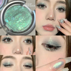 YICKYUE  -  Discoloration Diamond Glitter Monochrome Eyeshadow Palette Pearl Highlighter Sequins Waterproof Lasting Brightening Eyes Makeup