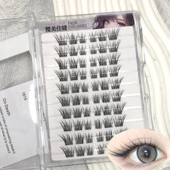 YICKYUE  -  10/20 Rows Manga Foxes Segmented False Eyelashes Wispy Comic Lashes Cluster Natural Fluffy Eyelash Extension Enlarging Your Eyes