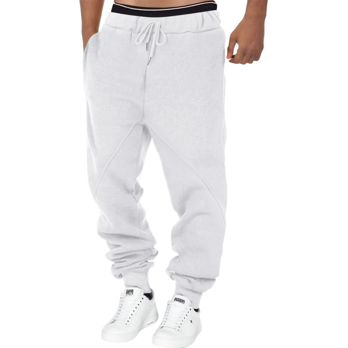 HEARUJOY  -  Breathable Straight Leg Sweatpants Sports Men'S Feet Hip Trend Lace With Pockets Pants Breathable Trousers Pantalones Hombre