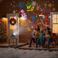 YICKYUE  -  Christmas LED Projector Night Light, Dynamic Snowflake Projection USB Powered, Rotating 16 Patterns for Xmas Holiday Party Decor