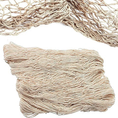 YICKYUE  -  Beach Fishing Nets Tablecloths Party Wooden Stakes Decorative Mesh Fabric Large Mesh Hollow Out Fishing Net Wall Decor Length 2m