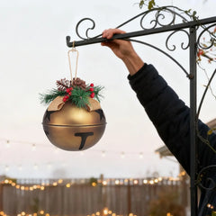 YICKYUE  -  Giant Christmas Bell with Artificial Pine Needles Pine Cone Christmas Tree Hanging Home Decor Xmas Navidad Party Supplies