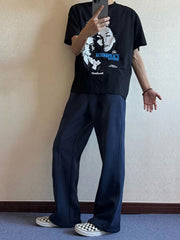 HEARUJOY  -  Casual Loose Fit Straight Leg Sports Sweatpants Comfortable Autumn American Sle Men's Pants Cleanfit Drapey Loose Pants