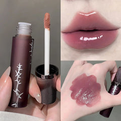 YICKYUE  -  Kobeleen Diamond Shining Water Gloss Mirror Lip Gloss Lasting Moisturizing Easy To Color Do Not Stick To Daily Lipstick Cosmetic