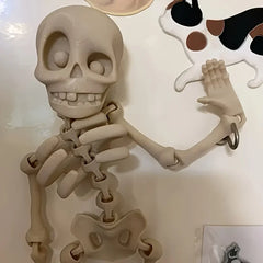 YICKYUE  -  Magnetic Neptune Skull Refrigerator Magnet - Retro Fantasy Theme Movable Joint, Fun Halloween Gift