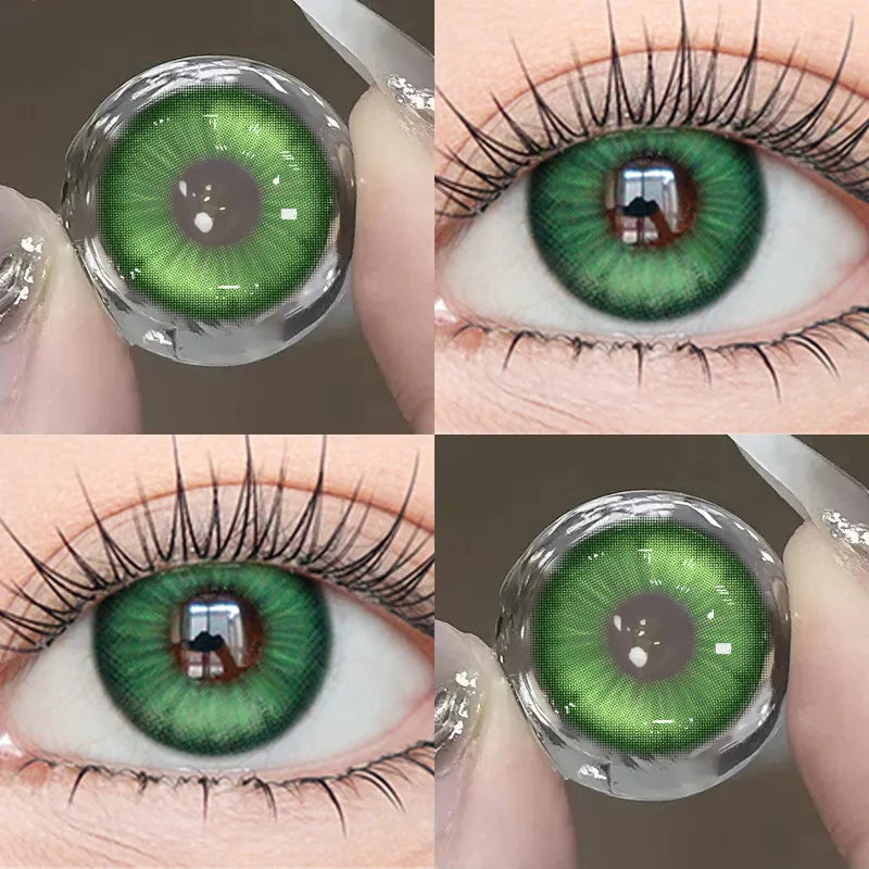 YICKYUE  -  1pair Cosplay  Myopia Color Contact Lenses Anime Pupil 6months 1pair Halloween Cute 14.5mm Softlens