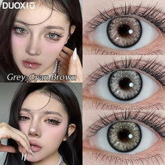 YICKYUE  -  1pair 0~-8.00 Colored Contact Lenses with Degree Natural High Quality Lenses Cosmetics Green Korean Lenses Fast Shipping