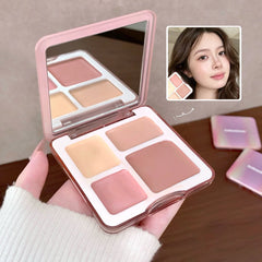 YICKYUE  -  4 Color Face Contour Shadow Bronzer Palette 3D Facial Highlight Makeup Matte Brighten Contouring Blusher Cream Texture Concealer