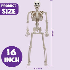 YICKYUE  -  4-8PCS Small Skeleton Decor Skeleton Halloween Decoration Outdoors 16in Body Posable Joints Hanging Skeleton for Halloween Decor