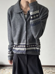 HEARUJOY  -  Streetwear Vintage Sweatercoats Men's Autumn Winter Casual Button-up Lapel Sweater Cardigans Men Fashionable Slim Fit Sweaters