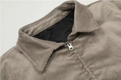 HEARUJOY  -  Casual High Street Mens Jacket Spring American College Lapel Solid Color Short Couple Coats Loose Tooling Windbreaker 2025 New