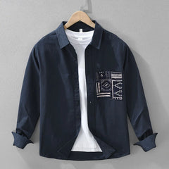 HEARUJOY  -  New Printed Casual Long Sleeve Men Shirt Stylish Spring Fashion Trendy Loose Fit Comfortable